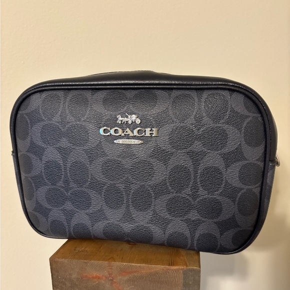 Coach Jamie Camera Crossbody Bag Signature Canvas Navy - Picture 2 of 13